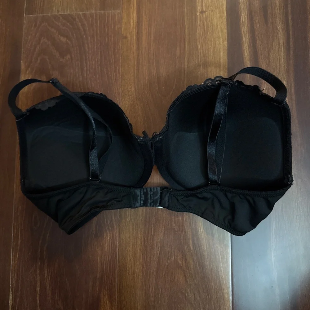 SWEET NOTHINGS by MAIDENFORM Black Lace Push up Bra Size 38D